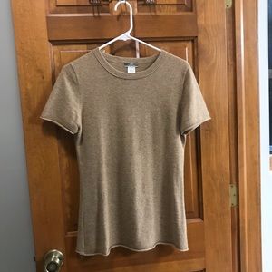 J Crew Short Sleeved Cashmere Sweater